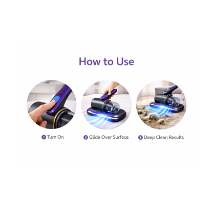 UV Mattress Vacuum Cleaner Removes Dust Mites & Allergens